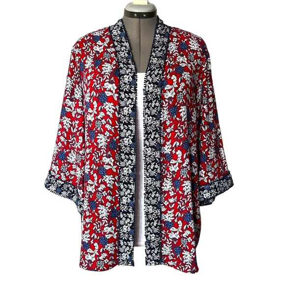 Multicolour kimono jacket top by Alia 1x - Picture 1 of 8